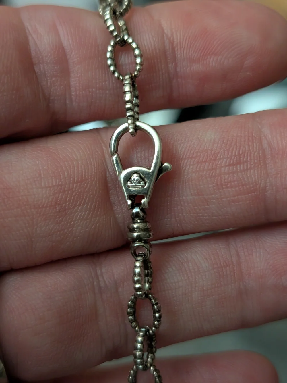 LAGOS Sterling Silver Love Knot Station Necklace, 32